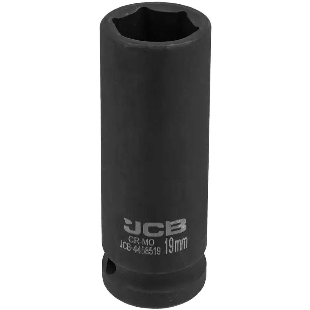JCB 1/2" Cr-Mo Deep Impact Socket 6-Point 19mm Socket Wrench