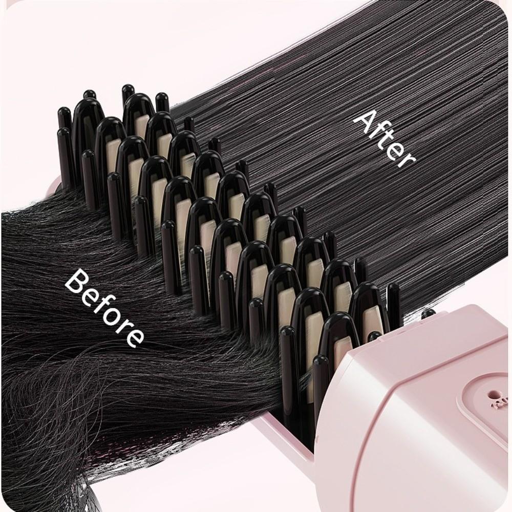 USB Rechargeable Heated Hair Straightening Brush Hair Styling Iron for 3.7V2000mAh for Travel, Home