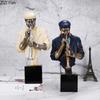 American Rural Trio Jazz Band Figures Statue Desk Decoration Ornaments Jazz Band Character Resin Sculpture Room Aesthetic Decor