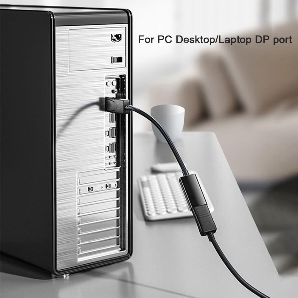 4K DisplayPort to HDMI-compatible Adapter Male DP to Female HDMI-Compatible Cable Converter Video Audio For HDTV PC Projector