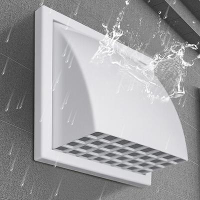 ABS Material Exterior Wall Ventilation Grille Rainproof Design With Valve Exhaust Vent Cover Wall Air Vent Outlet Cover