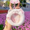 Kawaii Transparent Badge Ita Bag Fluffy Animal Badge Display Plush Pendant Soft Keyring Plush Coin Purse Goods Display Wallet