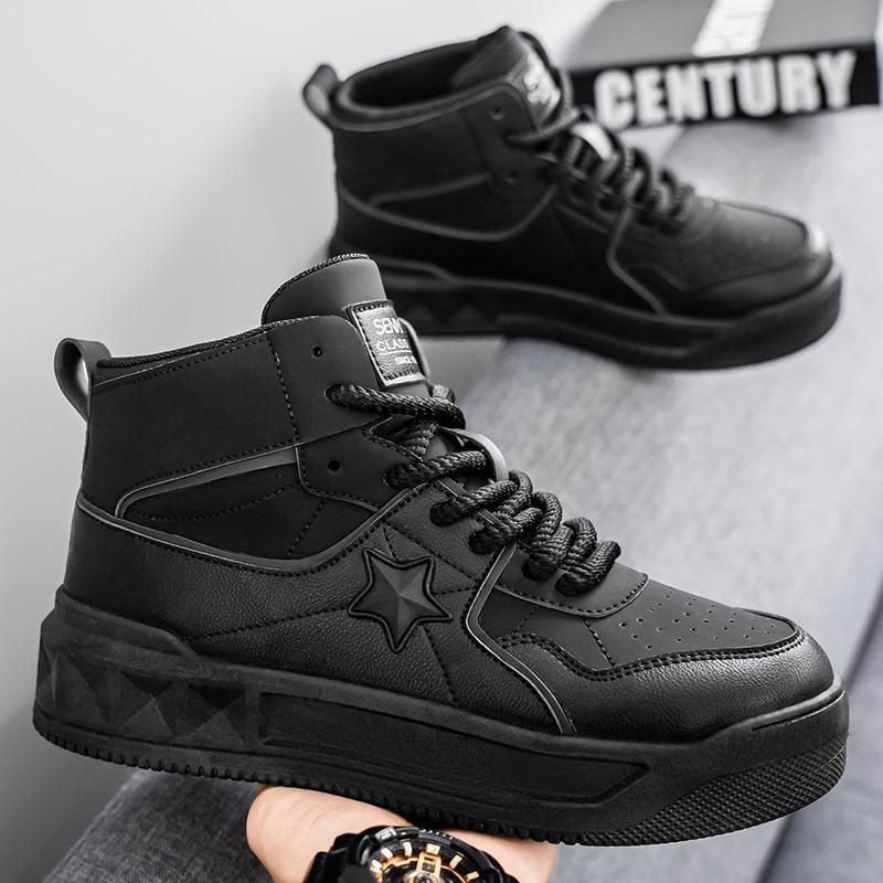 Youth Men Skateboard Shoes Platform High Top Sneakers Hot Sale Men Comfortable Casual Vulcanzied Shoes Man Leisure Shoes