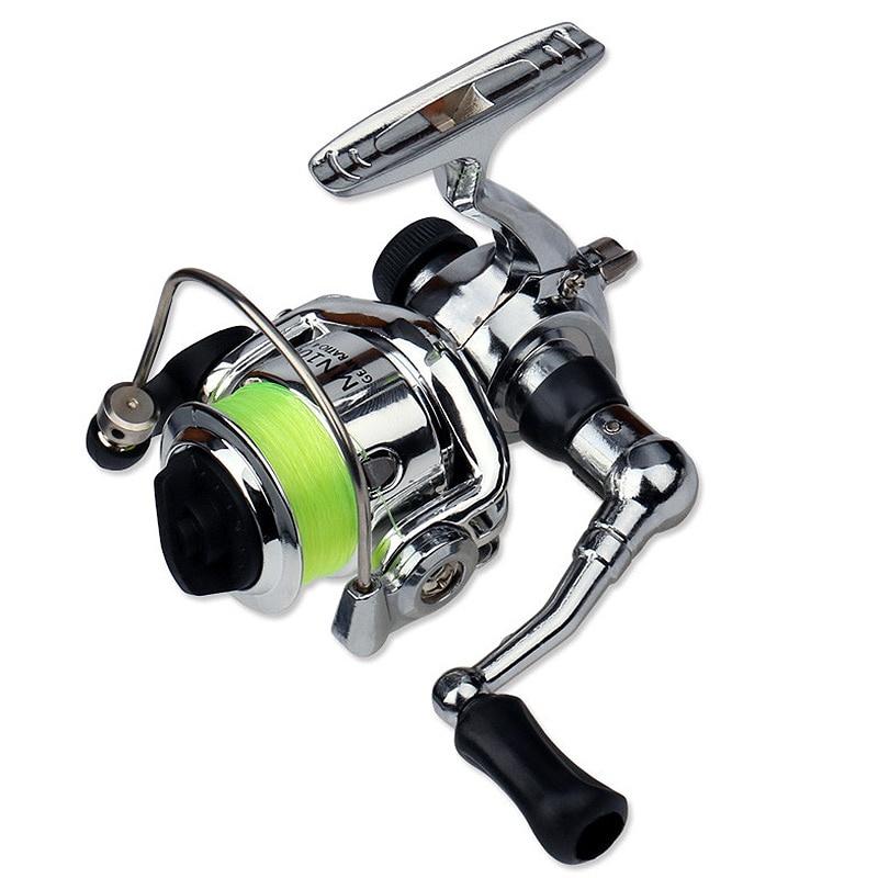 Mulinetă de pescuit spinning Mini 100 de buzunar Articole de pescuit Mulinetă mică de filare 4.3:1 roată metalică Mulinetă mică Pesca cu linie de 100 m
