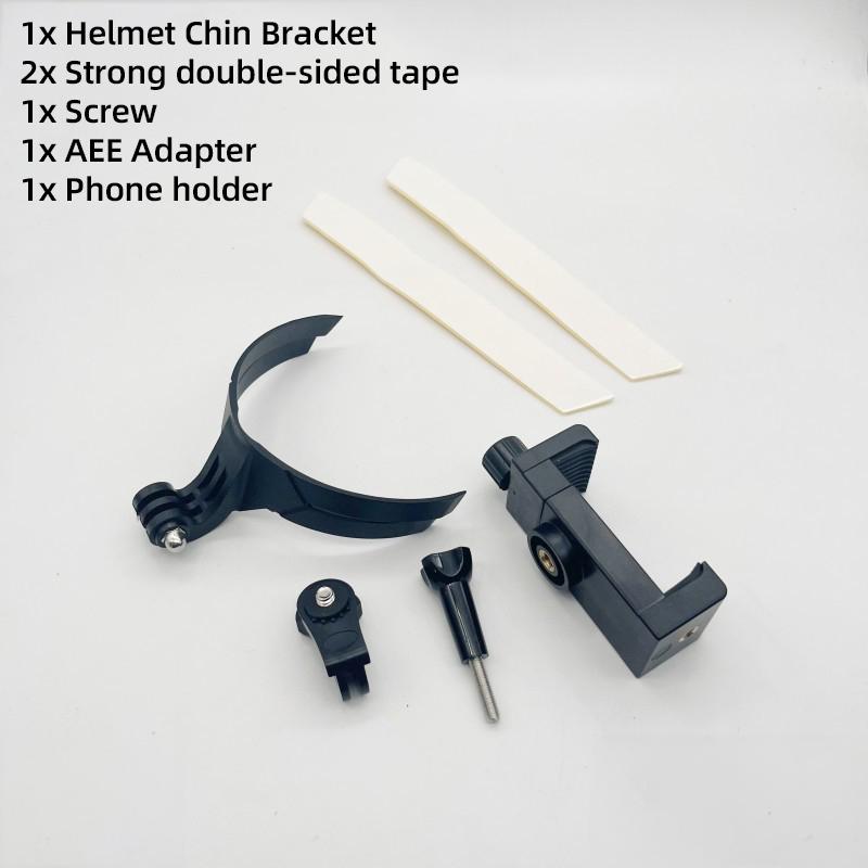 Motorcycle Helmet Chin Mount For GoPro Hero 13 12 11 10 9 8 7 6 5 SJCAM Insta360 X4 X2 X3 DJI Osmo Action 5 4 Camera Accessories