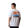 Calvin Klein Colorful Graffiti Letter Print Crew Neck Short Sleeve T-Shirt Men Tops Moonlight-White ZM02801