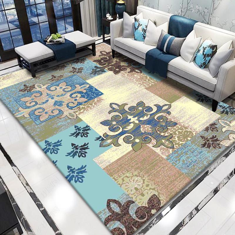 Nordic Abstract Floral 3D Home Large Carpet Living Room Carpet Modern Minimalist Bedroom Rug American Floor Mat