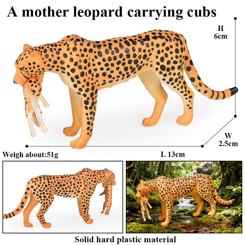 Oenux Animale Sălbatice Africane Simulare Ghepard Sălbatic Leopard de Zăpadă Jaguar Figurină de Acțiune Figurine Model PVC Educativ Jucării pentru Copii