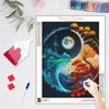 5D Diy Diamond Painting Moon And Tree Full Round Diamond Landscape Handmade Home Decoration 30x40cm/12x16inch
