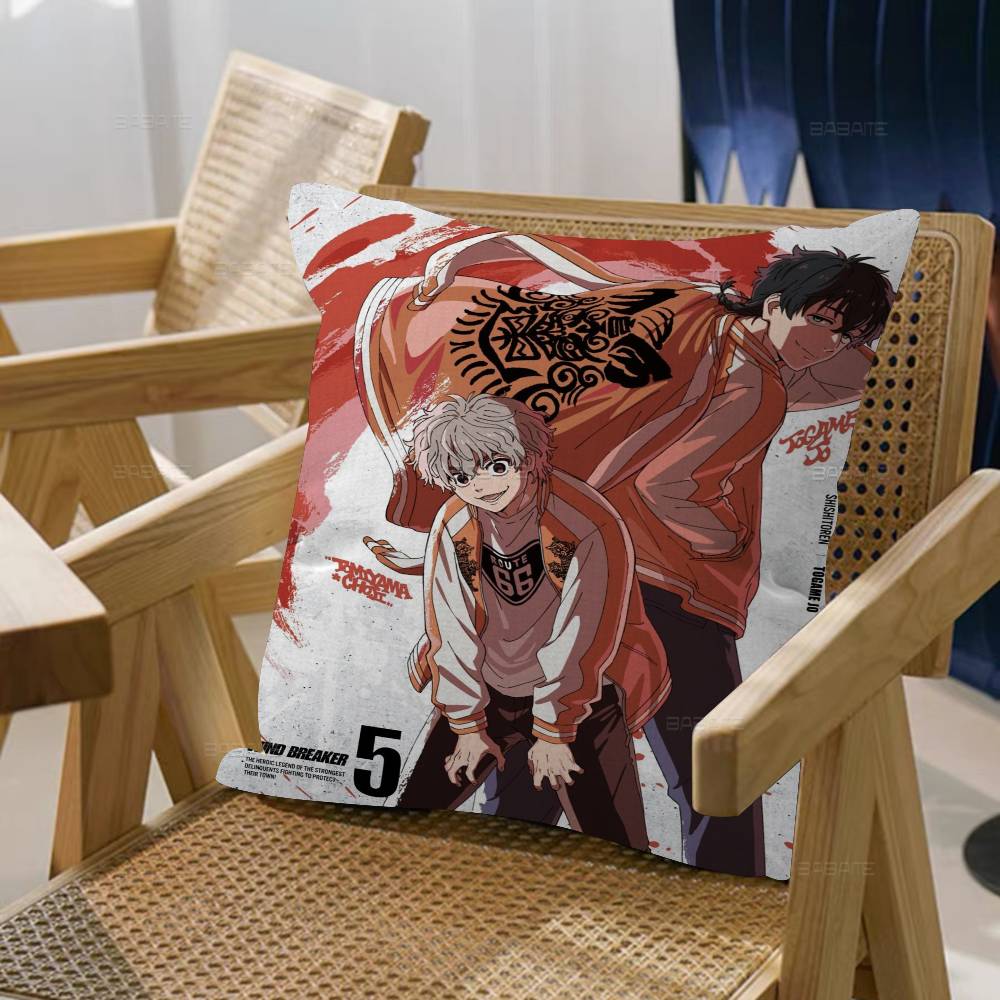 Japanese Anime Wind Breaker Cushion Cover Pillow Cover Decor Pillowcase Printed Cushion Case For Couch
