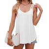 2024 Spring/Summer Women's Sleeveless V-Neck Hollow Vest with Suspenders