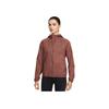 Nike Trail Running Delicato sulla pelle Moda Versatile Semplice Tinta unita Giacca con cappuccio Giacche da donna Rosso-Marrone Nero Fantasma HJ2251-218