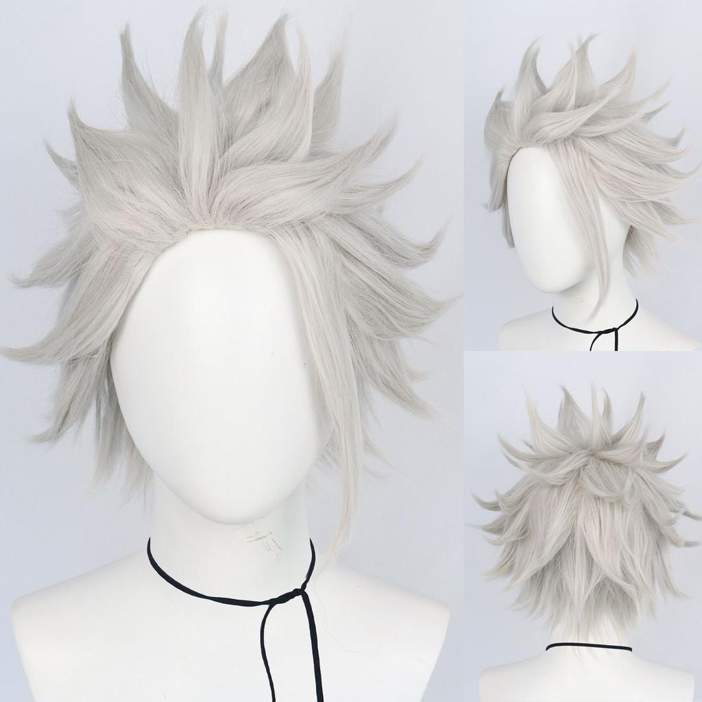 Synthetic Universal Anime Cosplay Wigs, Heat Resistant Wigs, Spiky Layered Short Straight Hair Wigs for Party Halloween Wig