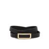 Daks Women Black GolD D Buckle Leather Belt Dbbe6f805bk