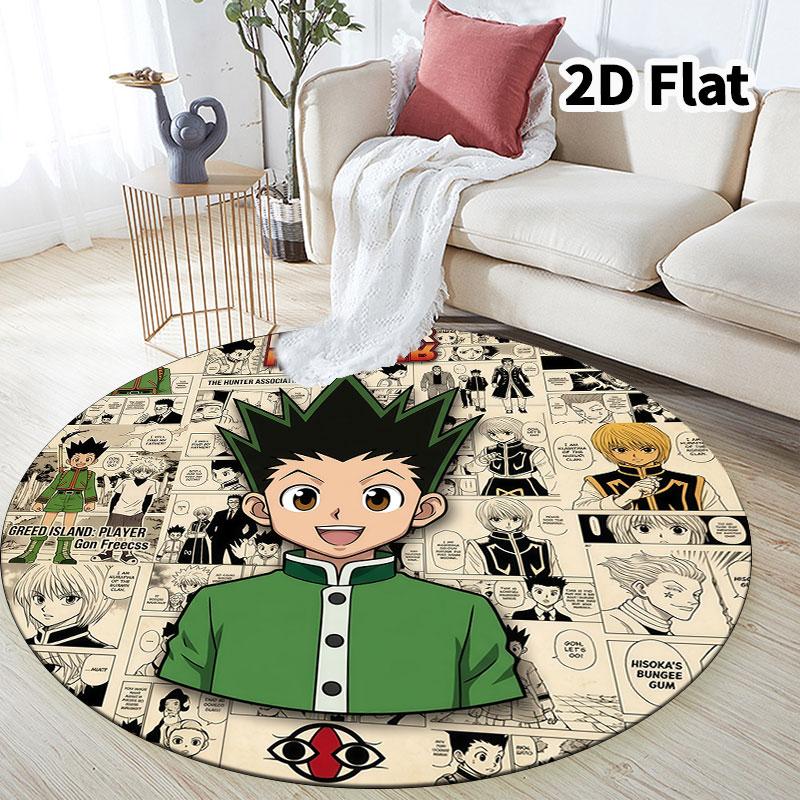 Hunter X Hunter Round Area Rug Carpet Rug For Living Room Bedroom Sofa Playroom Decor Nonslip Floor Mat