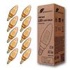 10x Greenandco® Ampoule À LED Décorative Style Bougie Vintage Rétro Industriel Antique Edison E14 C35 2W 65lm 1800K (blanc Très Ch
