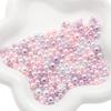 Abs Non-Porous Pearl Plated Colored Round Beads Loose Beads Beaded Handmade Diy Vanity Box Clothing Jewelry Decorative Materials