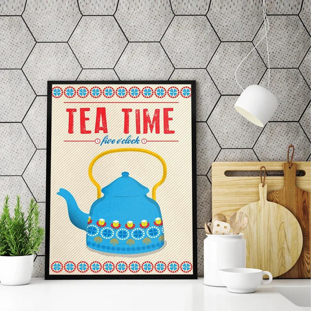 Retro Ice Cream Canvas Art Painting Modern Kitchen Room Decor Posters And Prints Tea Time Fishes Foods Wall Pictures For Kids