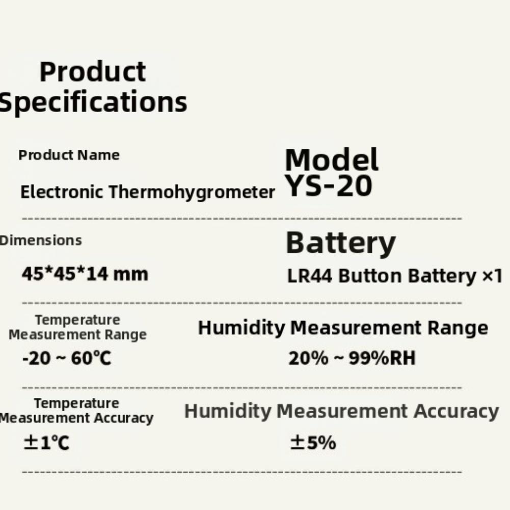 Baby room indoor electronic temperature and humidity meter with accurate real time measurement and easy placement options