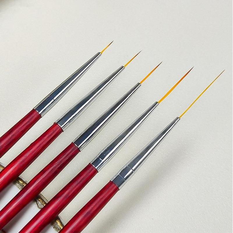 Wooden Nail Art Brushes Nail Art Liner Brush For Thin Details Fine Drawing Liner Brush Uv Gel Polish Painting Nail Design Tool
