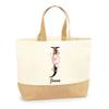 Cabas de plage - PLANETEE - Jenna Lettre Fleur - Multicolore - Jute naturel - Fabriqué en France
