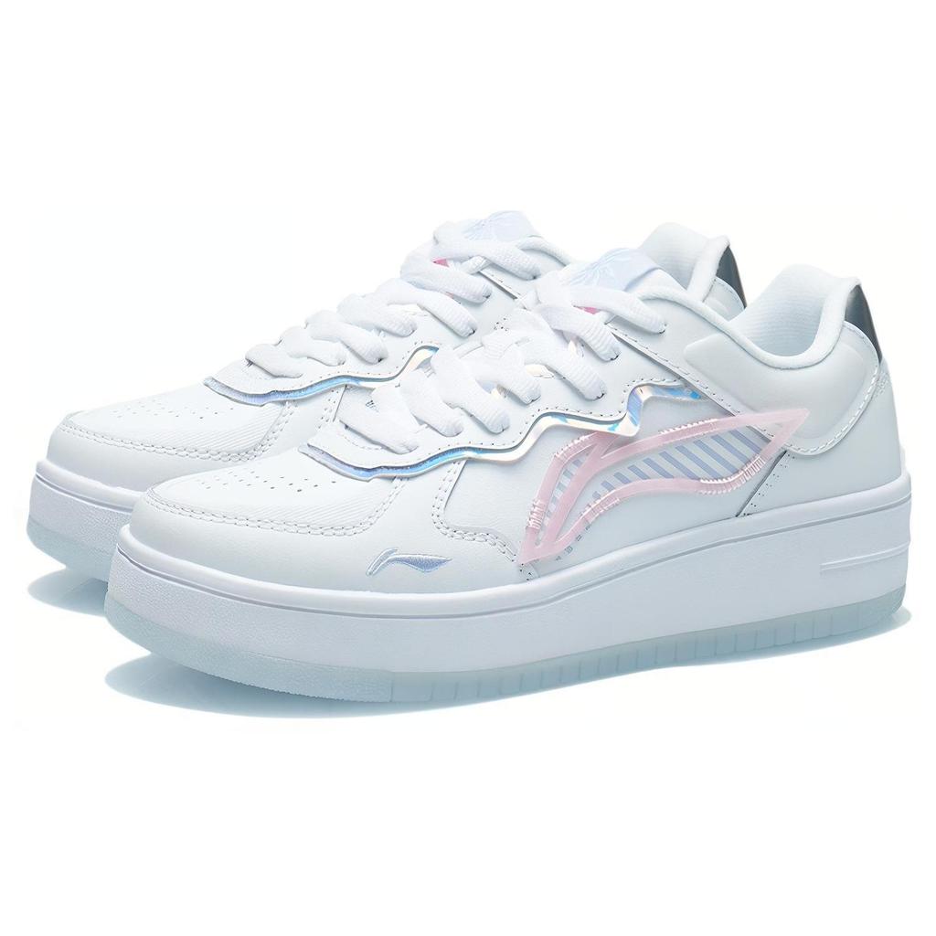 Li Ning Rising Phoenix Thermal Slip Resistant Low Top Skateboard Shoes Women's White AGCR304-1