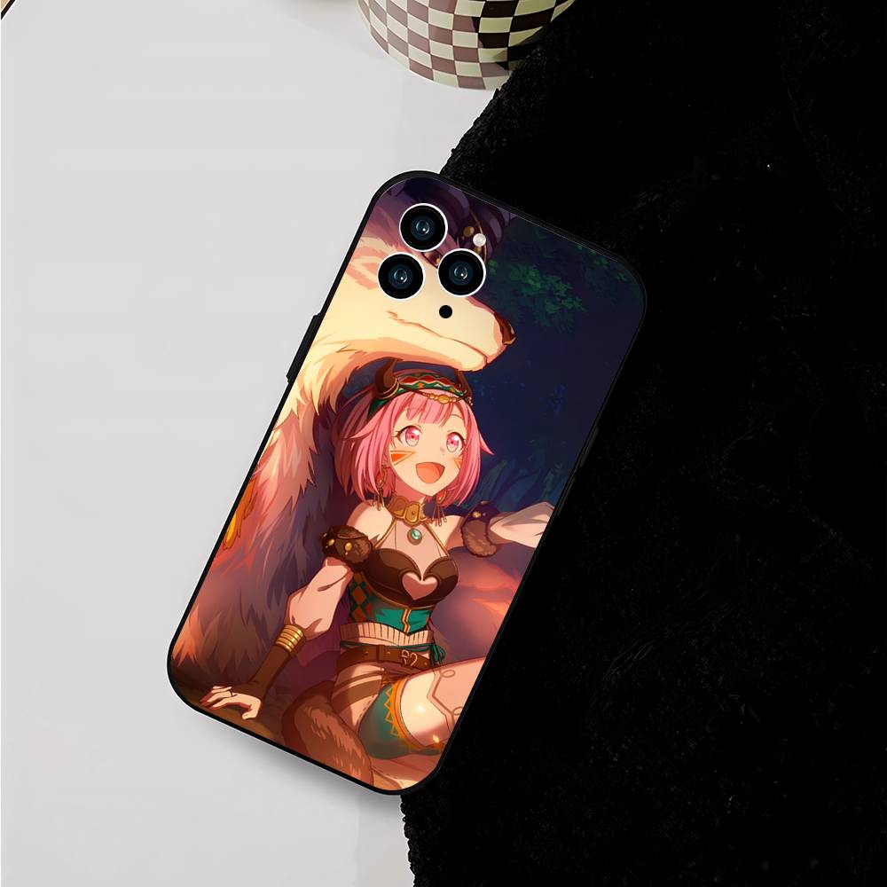 Emu Otori Cartoon Animation Phone Case For IPhone 17 Air 16 15 14 13 Pro Max 11 12 Black Silicone Cover