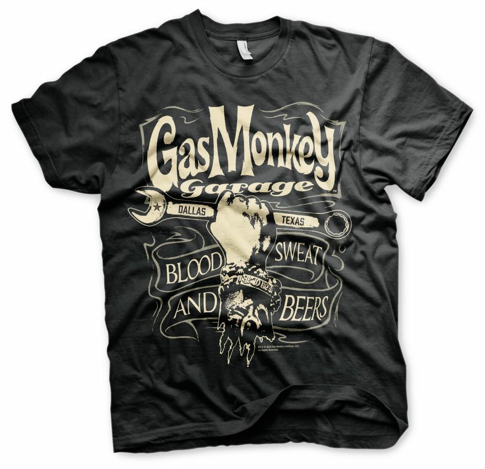 

Official Gas Monkey Garage Wrench Label Black T-Shirt L