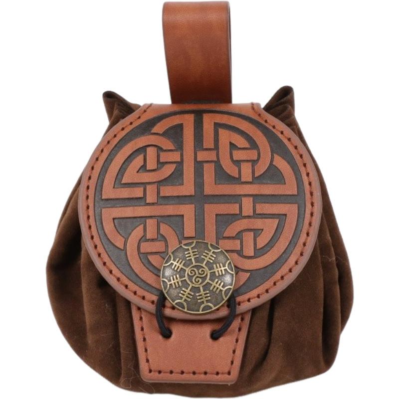 Steampunk Středověký Punkový Styl Ledvinky pro Muže PU Kůže Kapsička na Mince Závěsný Pás Taška přes Pas Stahovací Pásek na Boky Cosplay