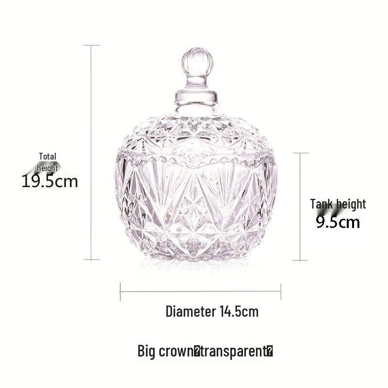 Qianxing Crystal Glass Candy and Dried Fruit Storage Jar