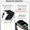 2-i-1 AMOLED Skærm Smartwatch til Mænd Med Øretelefoner Bluetooth Headset Højttaler Tracker Musik Sportsur Mænd Vandtæt Smartwatch