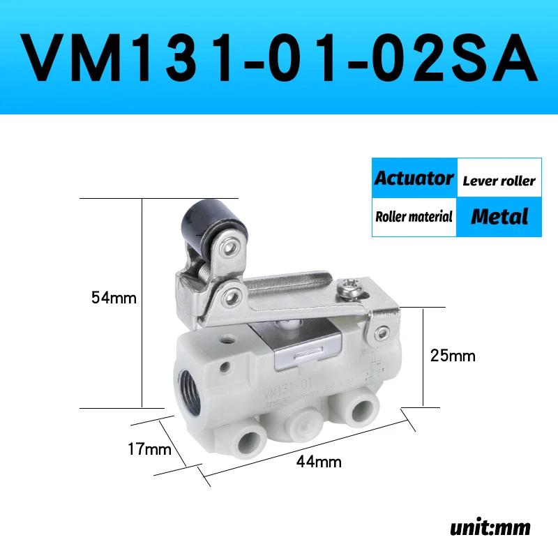 Pneumatischer Rollenschalter Zwei-Wege-Schalter Zwei-Positionen-Schalter Drei-Wege-Schalter Mechanisches Ventil Manuelles Ventil VM131-01-00A VM120-01-00A VM133-M5-01SA