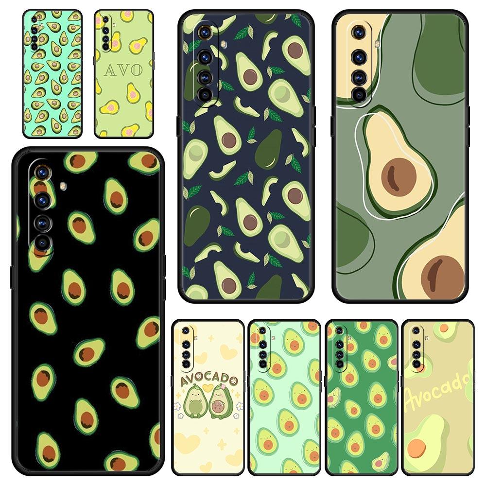 Cute Avocado Soft TPU For Realme 13 12 11 10 9 Pro Plus GT3 GT2 C21 C25 C35 C53 C55 C67 Pro 5G Phone Case Cover Fundas Capas Bag