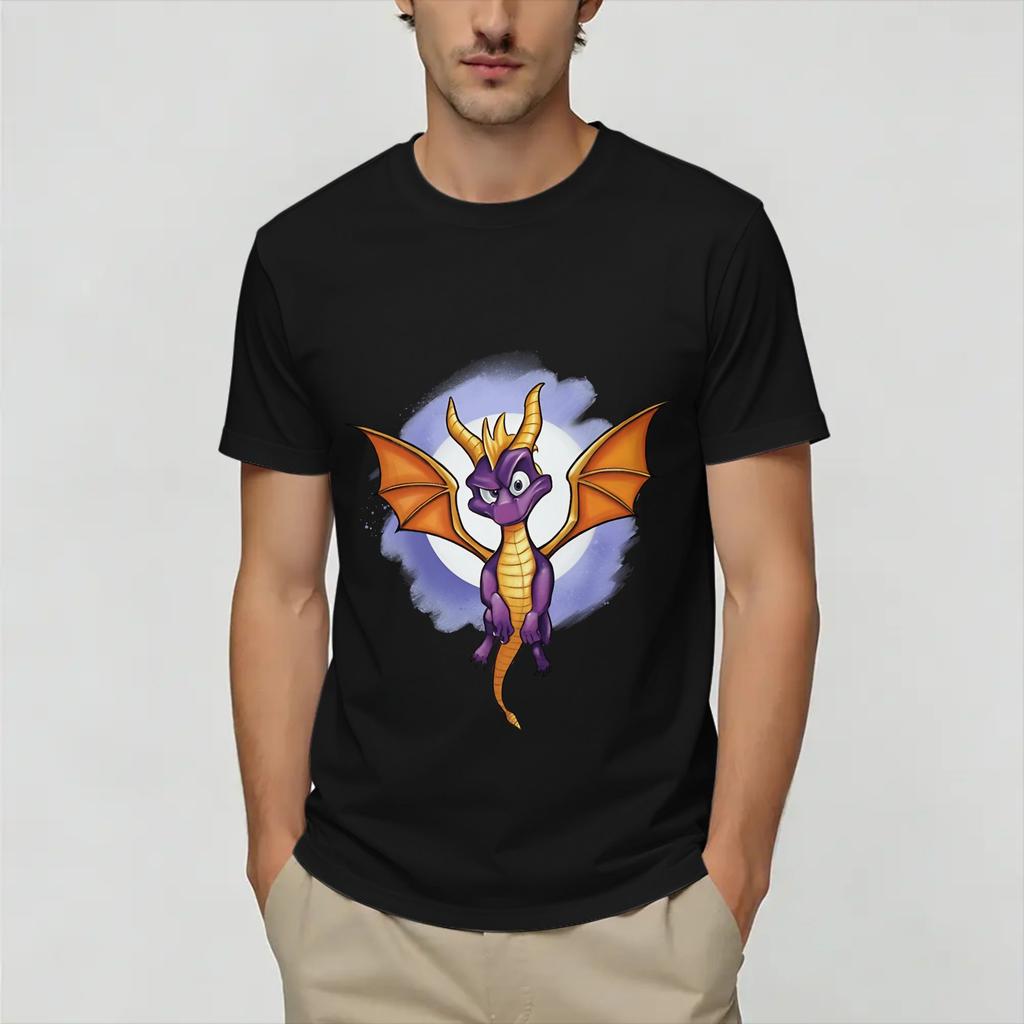 T-shirt Unisex Spyro Gamer Vintage 100% Cotone Maglietta a Maniche Corte T-shirt Girocollo Abbigliamento Idea Regalo