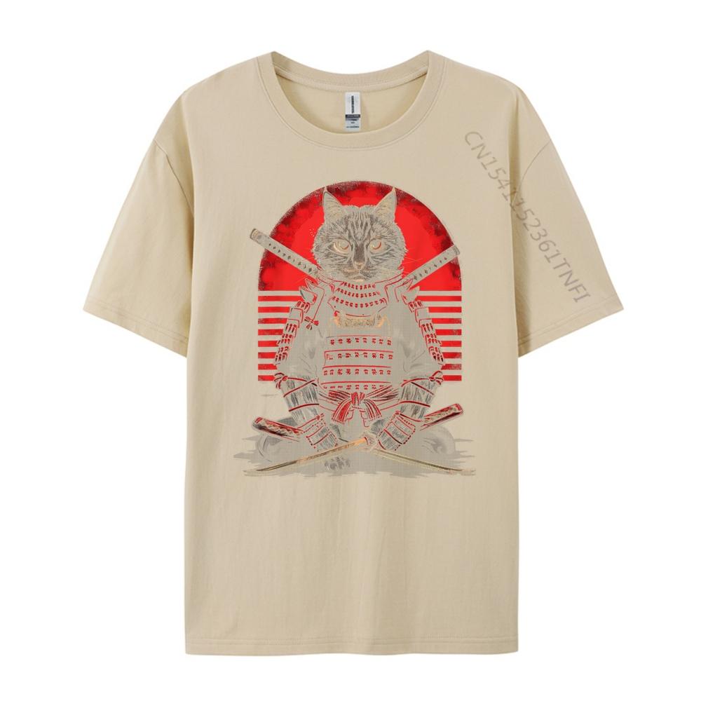 Cat Samurai Ninja Cat Samurai Art Ukiyo E Graphic T Shirts Streetwear Easter Sunday Men Clothes Tee Shirt Men Mothers Day