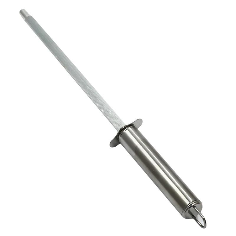 11-Inch Stainless Steel Knife Sharpening Rod Honing Steel Kitchen Tool For Durable Blade Maintenance And Polish