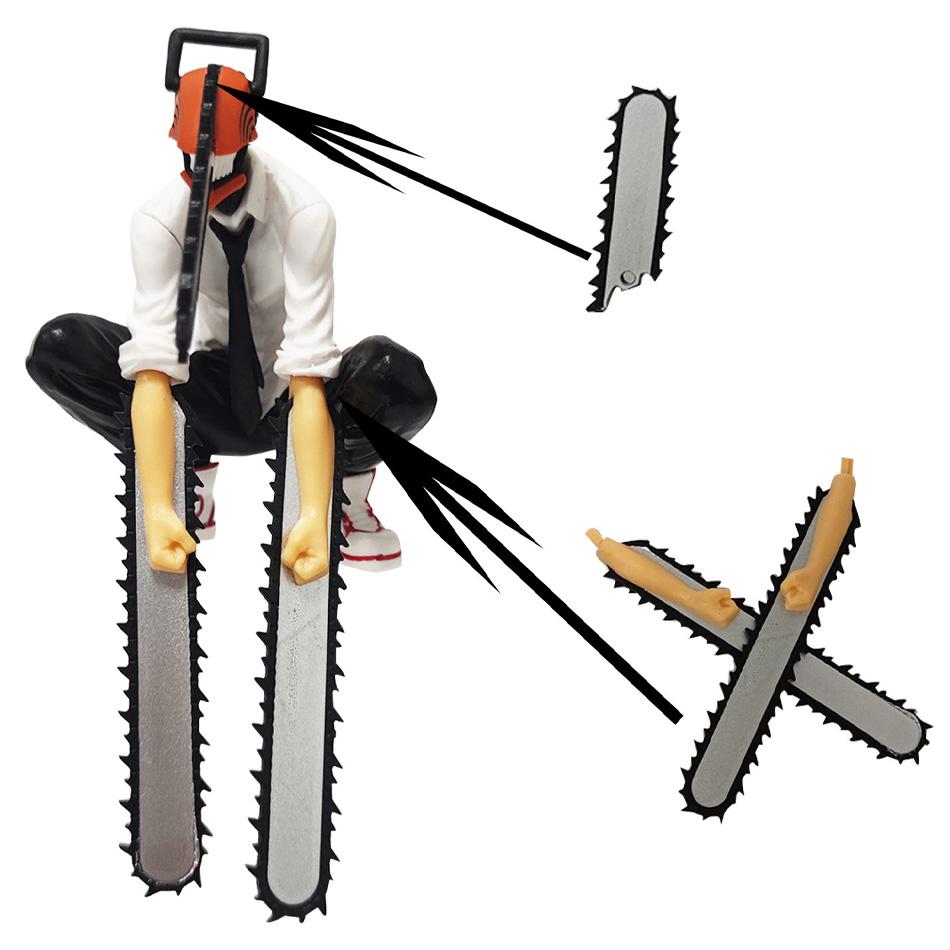 3Pcs Chainsaw Man Denji Anime Figure Denji/Power Action Figure 1560 Chainsaw Man Denji Figurine Adult Collectible Model Doll Toy