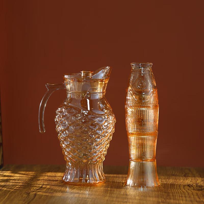 Dragon Gate Double Koi Glass Tea Set