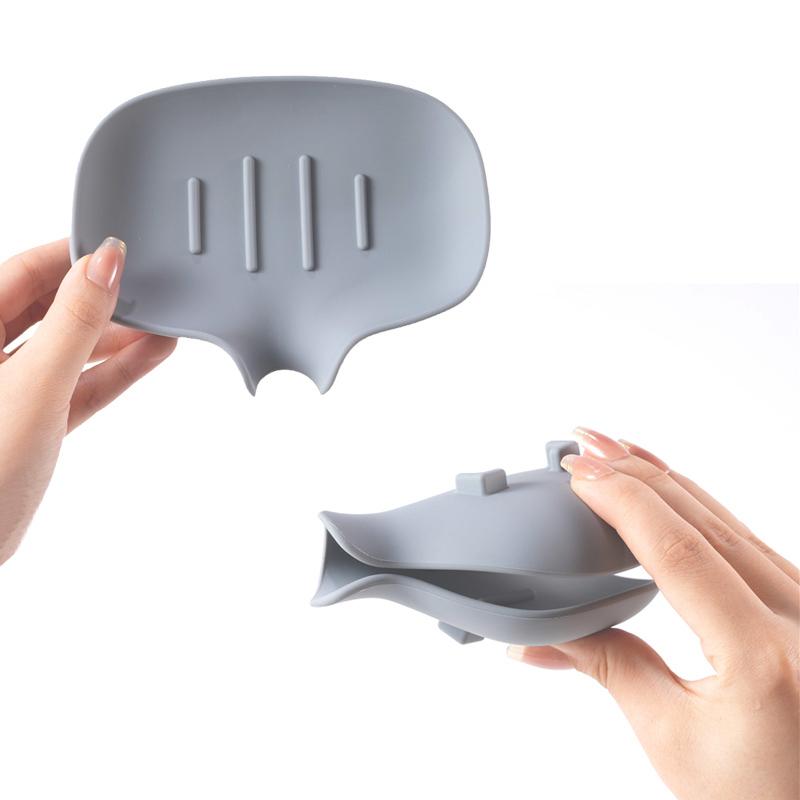Soap Box Non-slip Bottom Drainage Diversion Port Slope Surface Nail-free Anti-Deform Easy Access Soap Dispenser Bathroom Supply