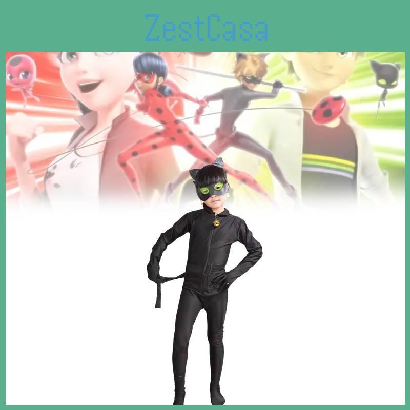 Tales Ladybug Of Cat Noir Cosplay Jumpsuit Halloween Party Costume