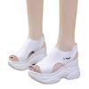 High-heeled Roman beach shoes summer new muffin comfortable fish mouth inner height increase thick-soled wedge sandals