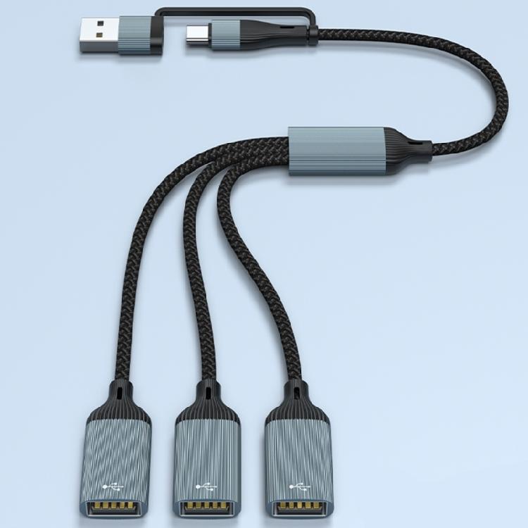 USB Type C to USB Adapter Type C Male to 3 USB 2.0 Female Adapter Extension Connector Type C OTG Cable for Laptop Tablet