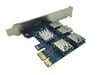PCI Express Riser Card PCI-E 1 to 4 PCIE USB 3.0 Slots Multiplier Adapter Card