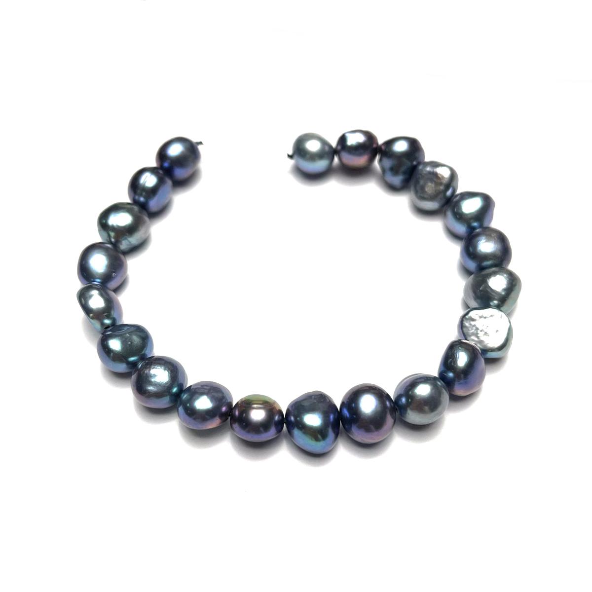 

1 нить, искусственные жемчужные бусины 8-9 мм, повседневный стиль, ручная работа, двухсторонние светло-черные бусины для самостоятельного изготовления свадебных принадлежностей для изготовления ювелирных изделий 18 см 1String-8-9mm/18cm чёрный