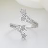 Korean Style Star Guardian Open Ring: Fashionable Five-Pointed Star Adjustable Women's Accessory