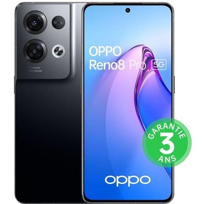 Smartphone OPPO Reno8 Pro 256Go 5G Noir Glacé - Double SIM - Lecteur D'empreintes Digitales
