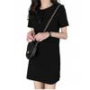 2024 Summer Korean-Style Solid Color Mid-Length Dress for Women Students