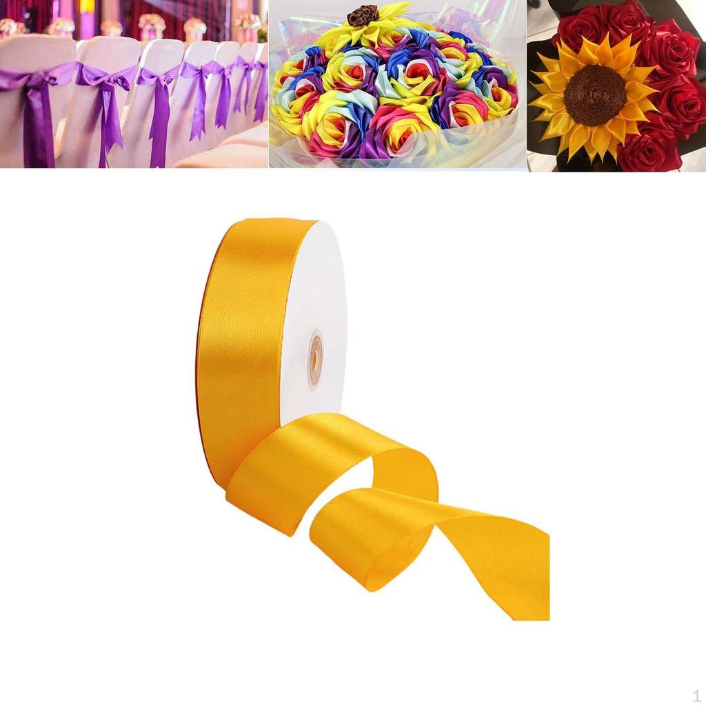 Solid Ribbons Roll 100Yards Wide Satin Ribbon for Floral Bouquet Hair Bows Making Valentine's Day