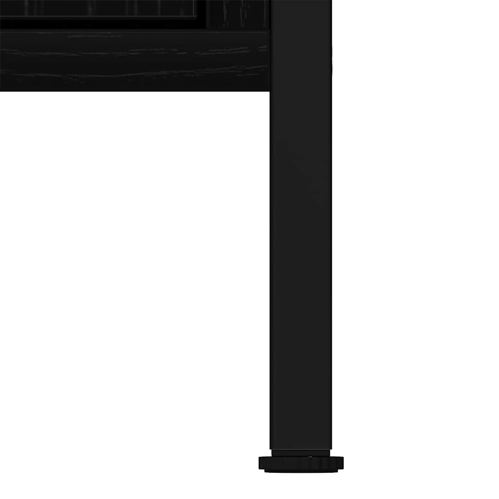 Schrank Unter Dem Waschbecken Im Badezimmer, Eiche Schwarz 60x30x60 Cm