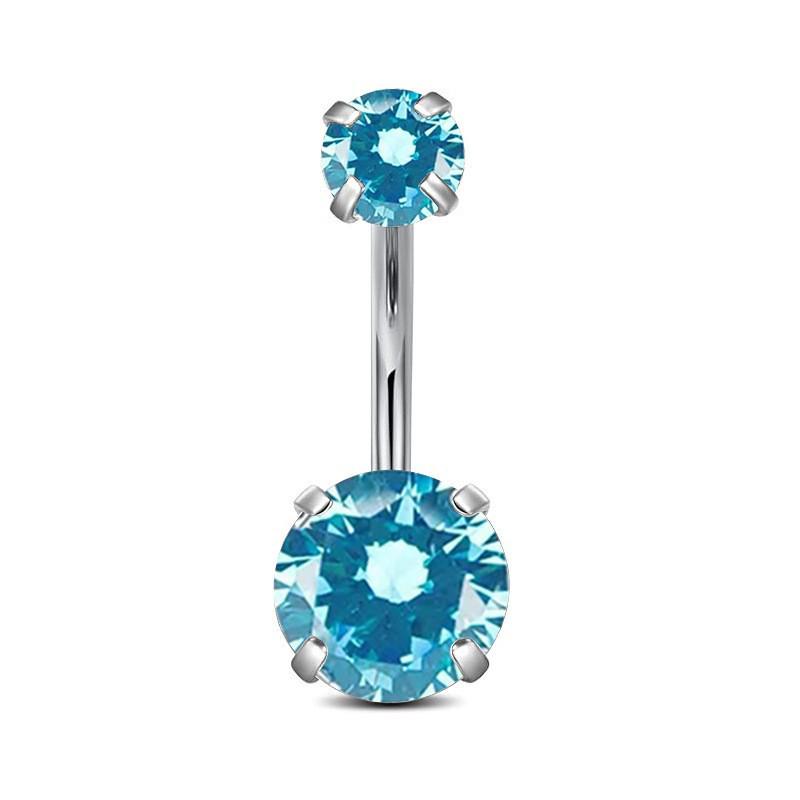 Titanová slitina G23 Dvojitý kroužek na pupík